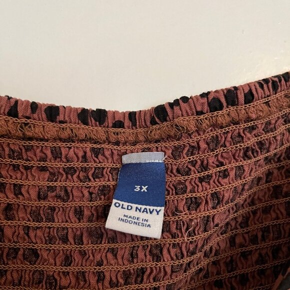 Old Navy Size 3x Brown Polka Dot Tank Top - Picture 4 of 5